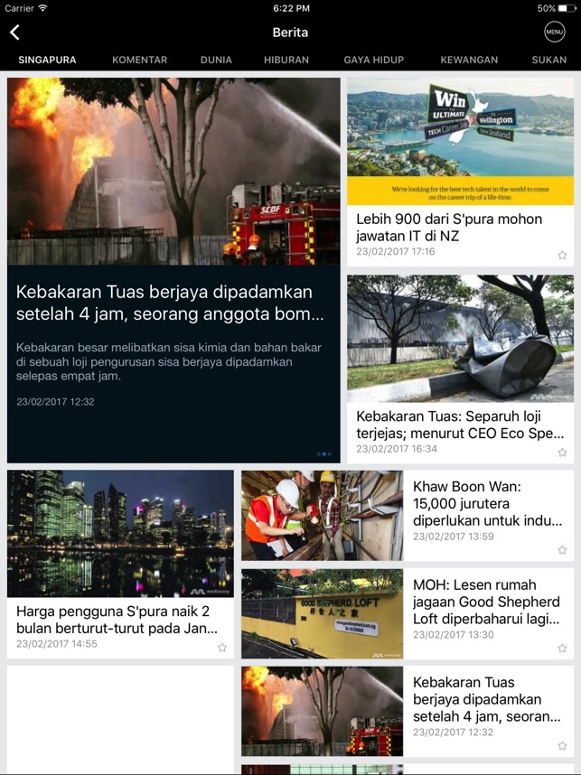 Berita Mediacorp On The App Store