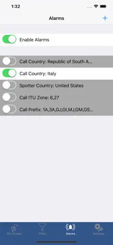 Captura 3 iCluster - DX-Cluster database iphone
