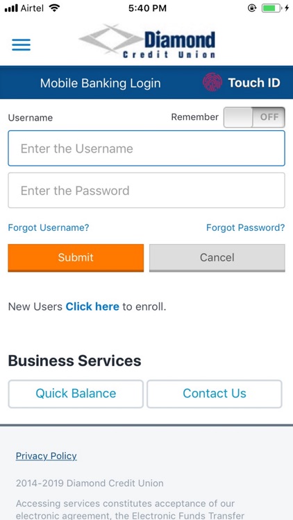 Diamond Credit Union Mobile