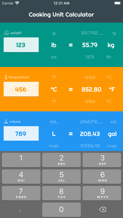 Cooking Unit Calculator Lite screenshot 2