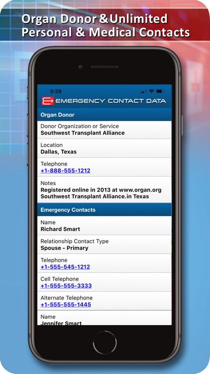 Emergency Contact Data screenshot-3