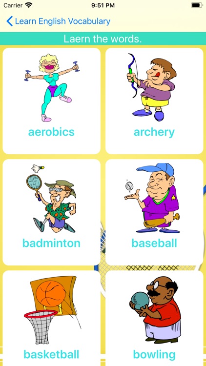 Sports Picture dictionary