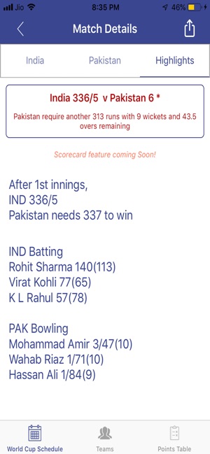 Cricket Fever- CWC 19 Updates(圖6)-速報App