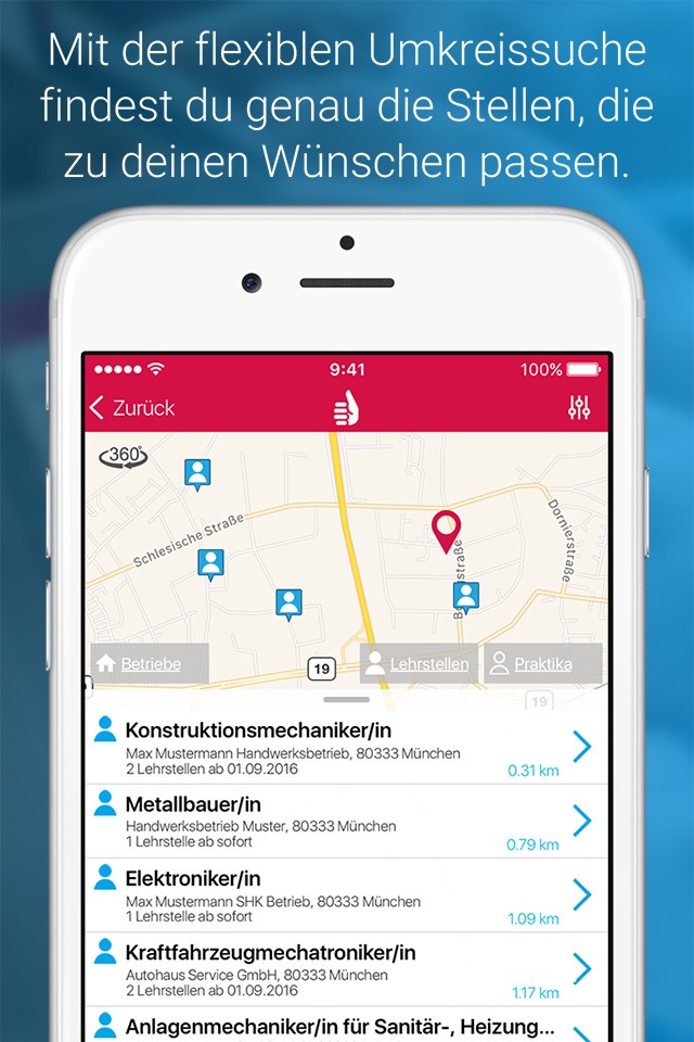 Lehrstellenradar screenshot 2