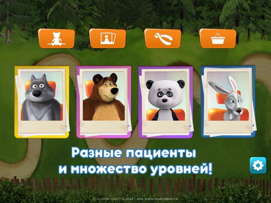 Маша и Медведь: Игра Дантист для iPad