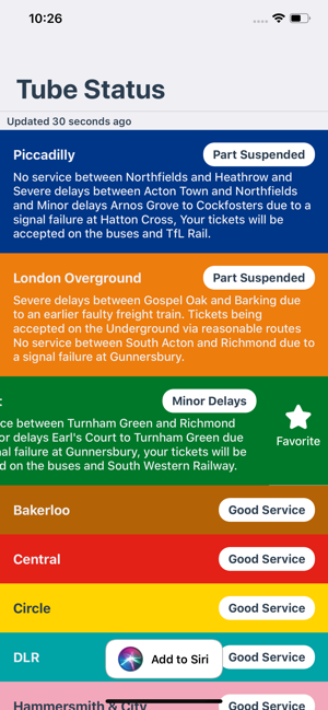 London Tube Status Updates