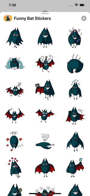 Funny Bat Stickers HD(圖2)-速報App