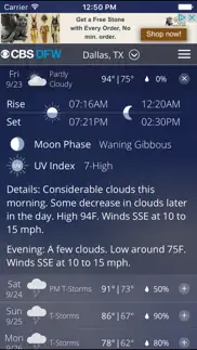 cbs dfw weather iphone screenshot 2