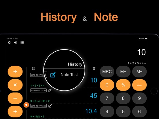 Calculator HD Free - Note Calculator screenshot