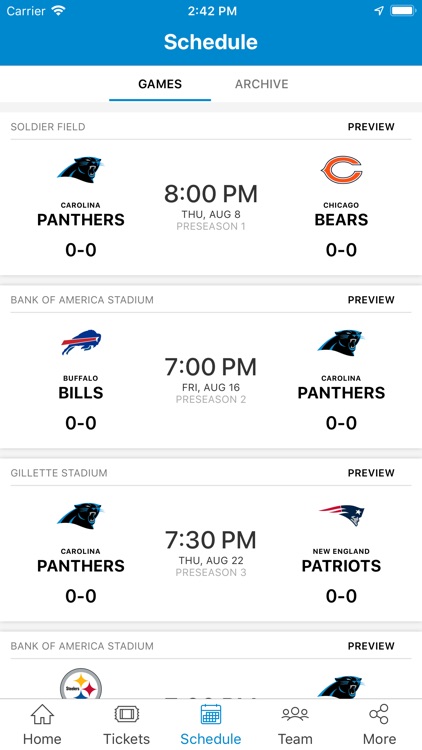 Carolina Panthers Mobile screenshot-3