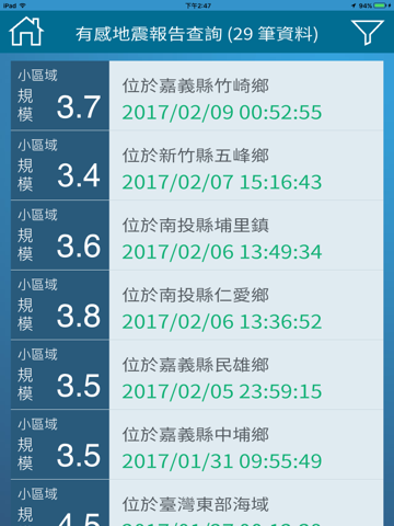 中央氣象署E - 地震測報 screenshot 2