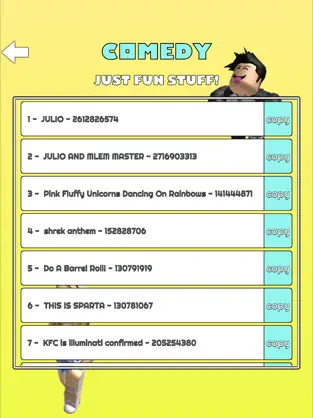 スクリーンショット 7 Music Codes for Roblox Robux iphone