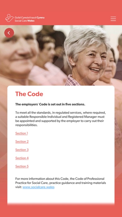 Social Care Employers Code screenshot 2