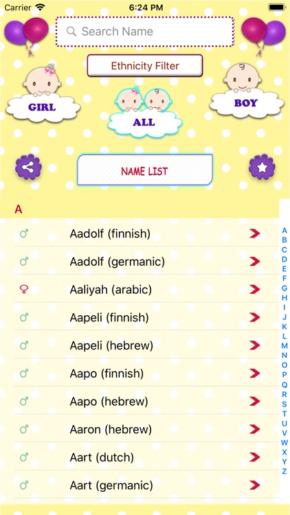 Baby Names Dictionary screenshot-0