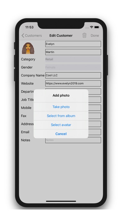 Customer Management - Contacts screenshot 3