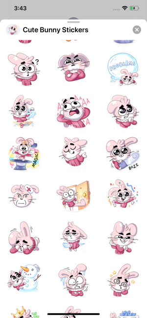 Cute Bunny Stickers pack(圖2)-速報App