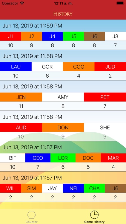 Hex Counter - Catan scores