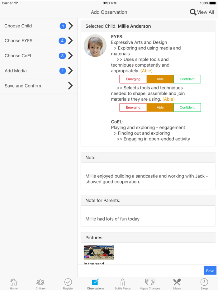 FirstSteps Monitor  Tracker