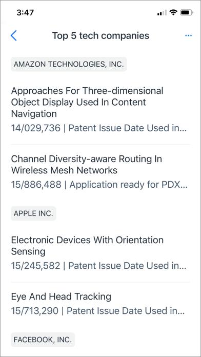 PatHub - Patent Data screenshot 2