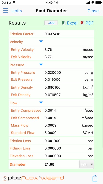 Pipe Flow Wizard - Calculator screenshot-3