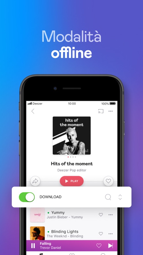 scarica musica e ascolta offline iphone