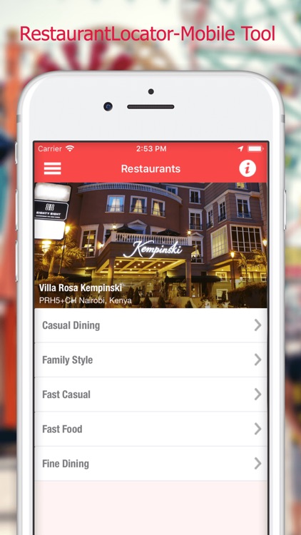 RestaurantLocator-Mobile Tool