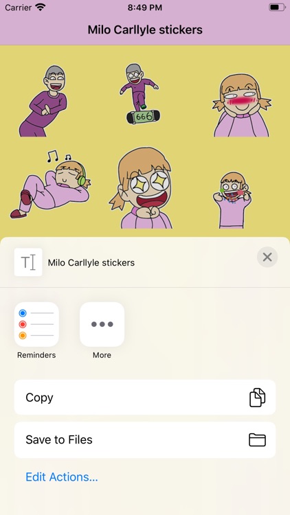 Milo Carllyle stickers screenshot-3