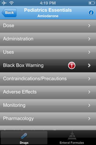 IBM Micromedex Pediatrics screenshot 2