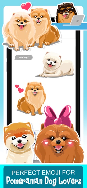 Pomeranian Dog Emoji Stickers