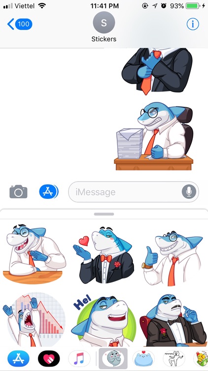 Shark Boss Emoji Stickers