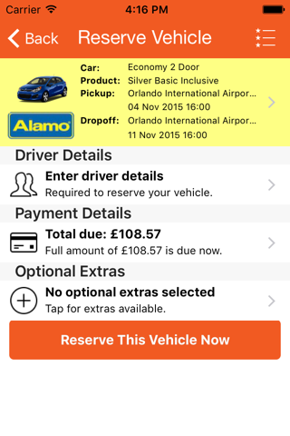 US Car Hire - USA Car Rentals screenshot 3