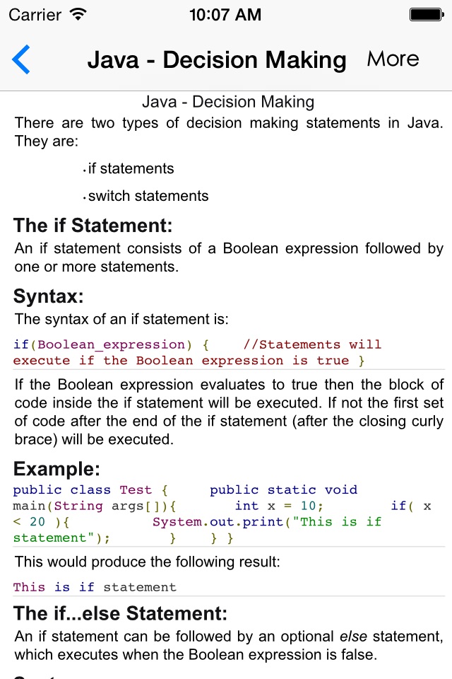 Tutorial of Java screenshot 3