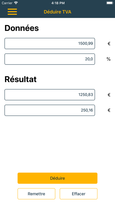 Screenshot #1 pour Calcul TVA %