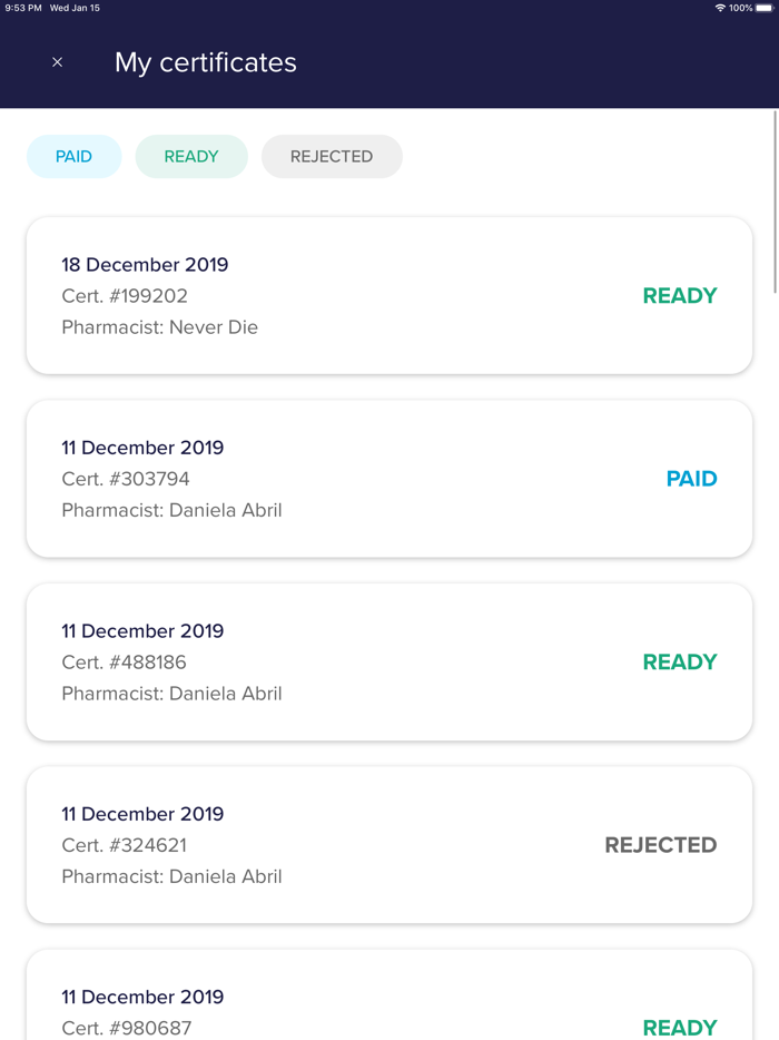 Sicky Medical Certificate