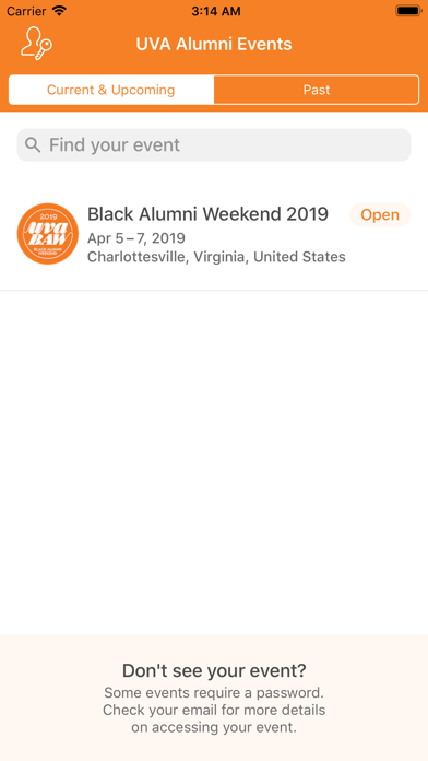 UVA Alumni Events screenshot 2