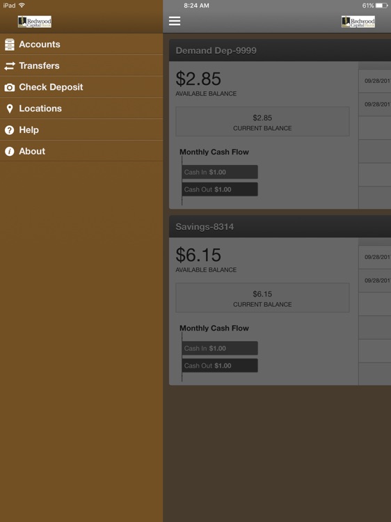 Redwood Capital Bank for iPad