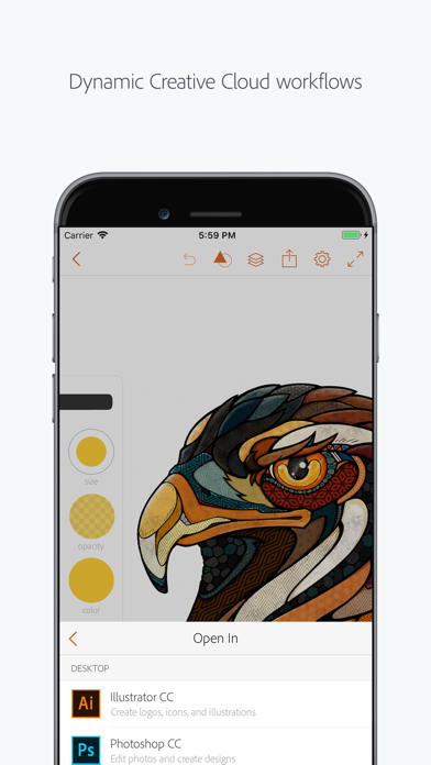 Adobe Illustrator Draw Screenshot on iOS