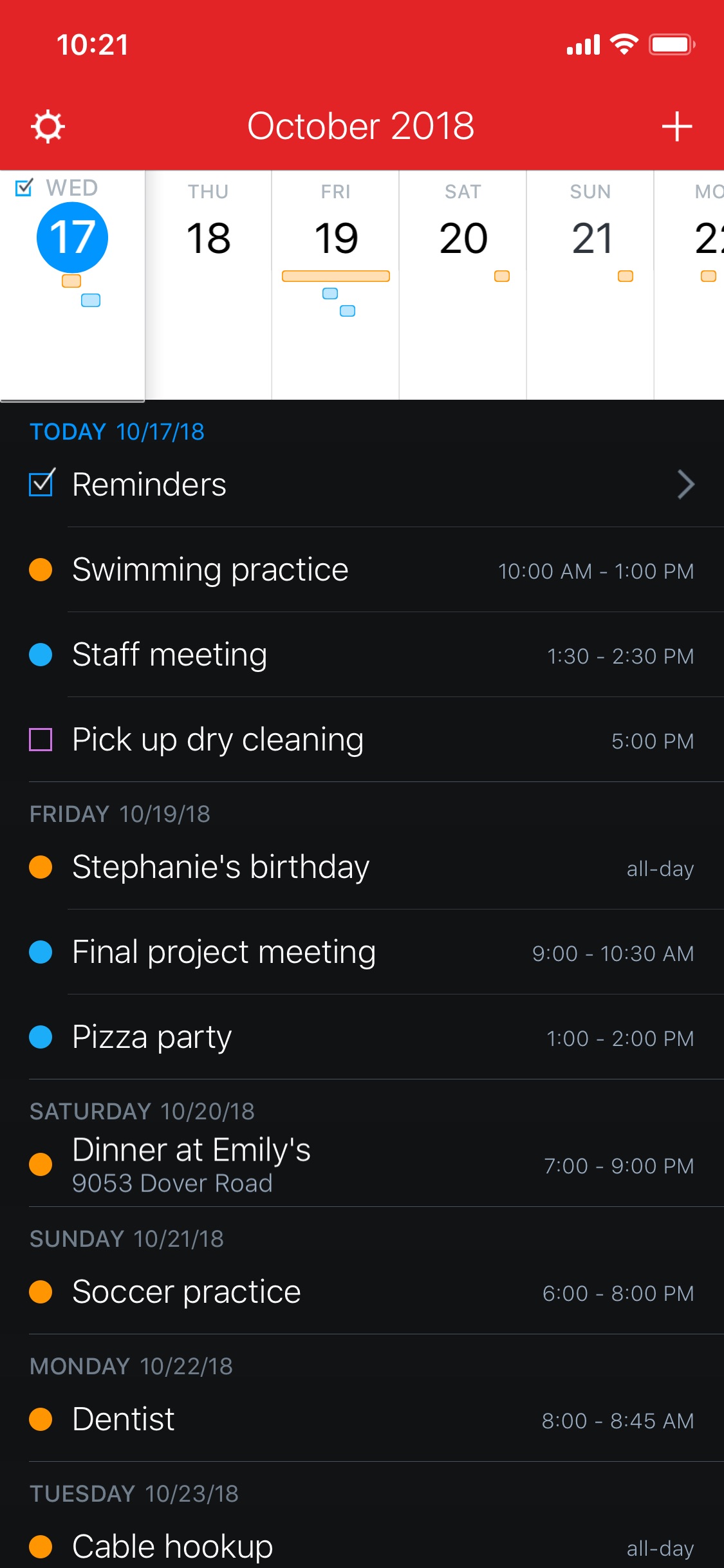 Screenshot do app Fantastical 2 for iPhone