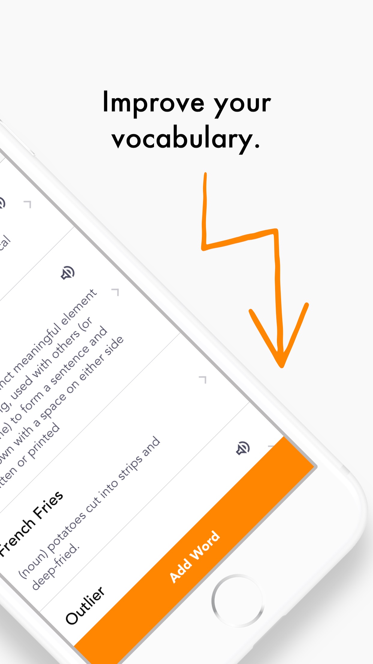 Screenshot do app Word Manager
