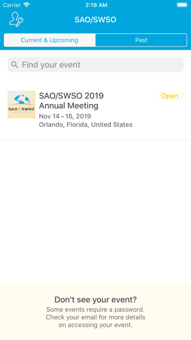 How to cancel & delete SAO/SWSO Annual Meeting from iphone & ipad 2