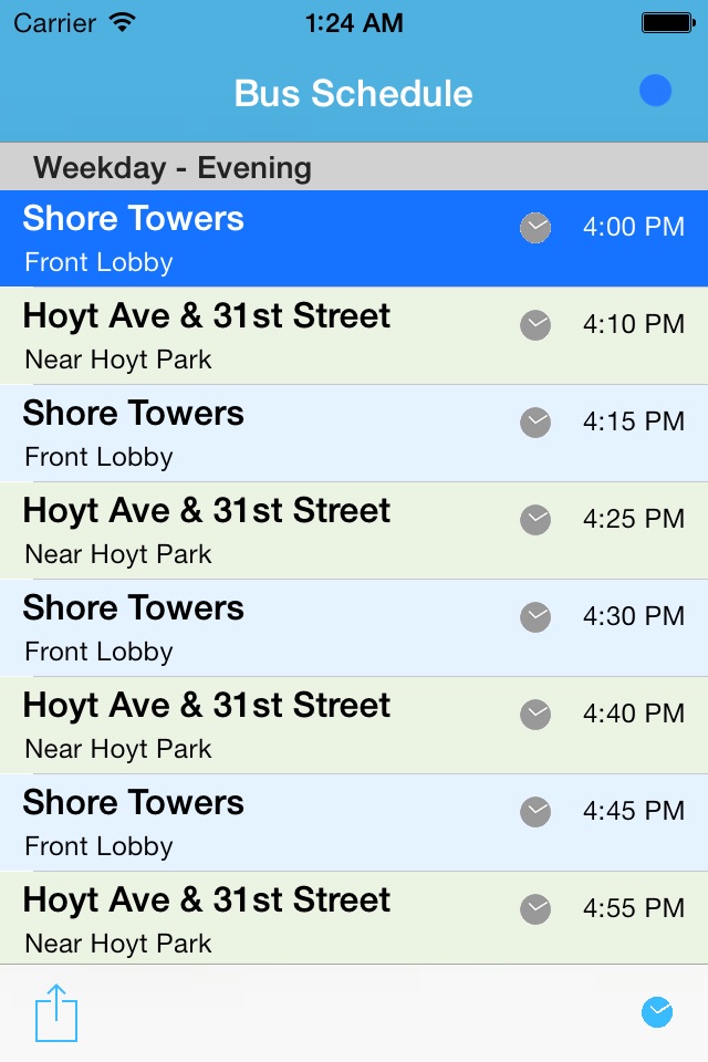 Shore Towers Bus Schedule screenshot 2