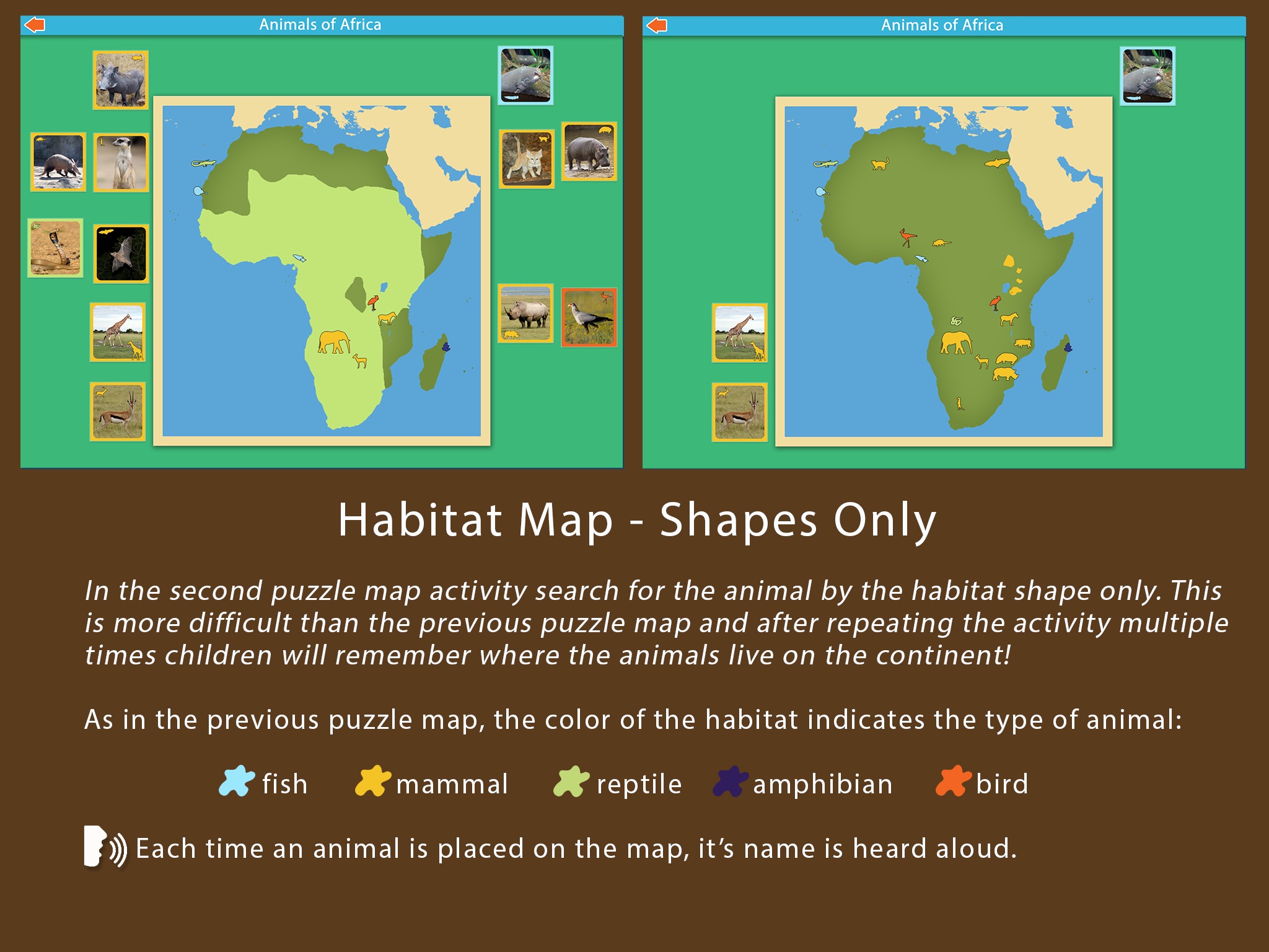 Montessori Animals of Africa screenshot 4