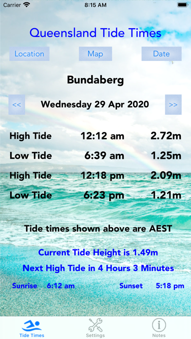 QLD Tide Times screenshot1