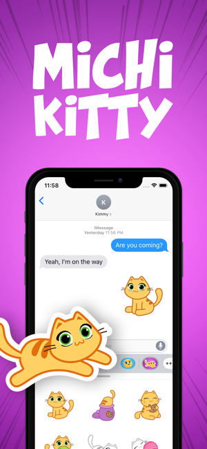 Michi Kitty- Cute Cat Stickers(圖1)-速報App