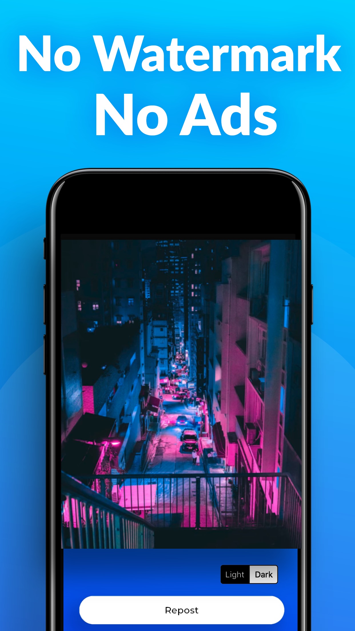 Screenshot do app Repost+ for Instagram .