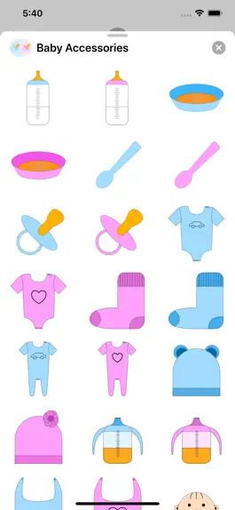 Game screenshot Baby Accessories Sticker mod apk