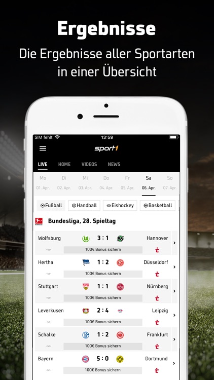 SPORT1: Sport & Fussball News screenshot-0