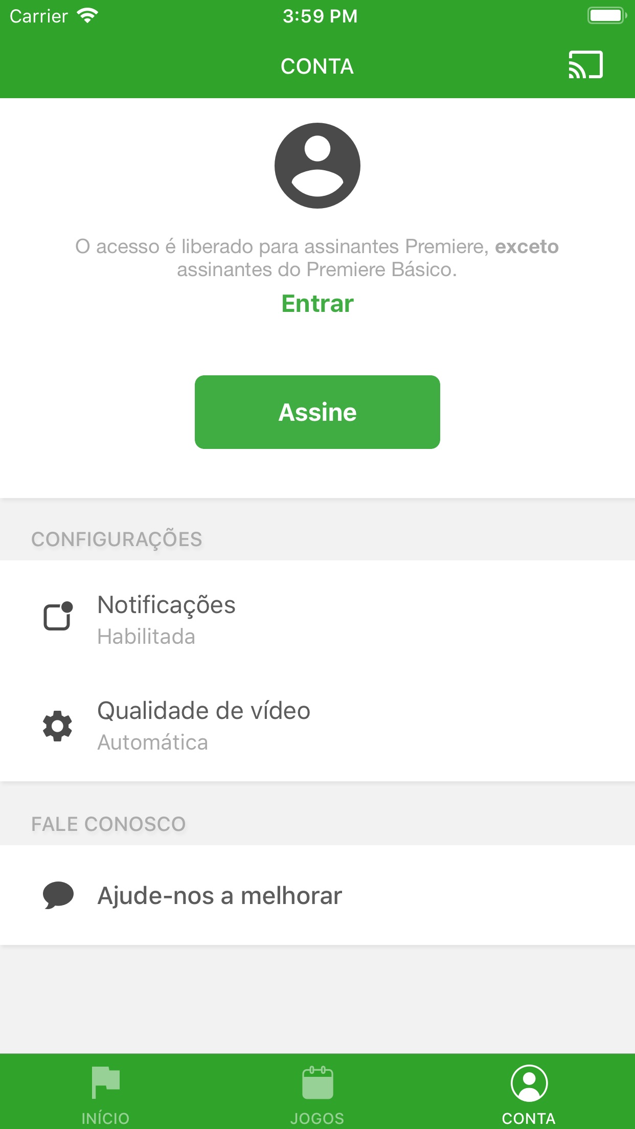Screenshot do app Premiere