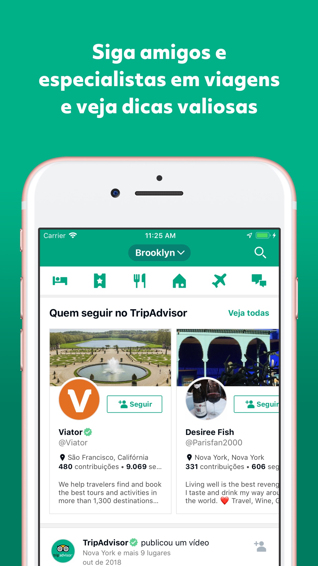 Screenshot do app TripAdvisor: hotéis, voos