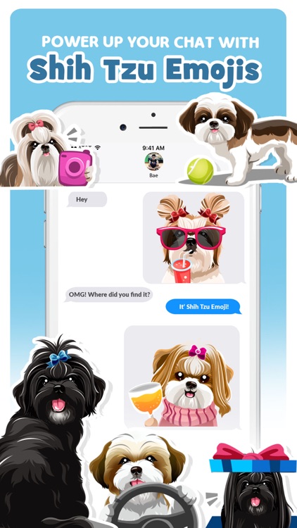 Shih Tzu Dog Emojis Stickers screenshot-2
